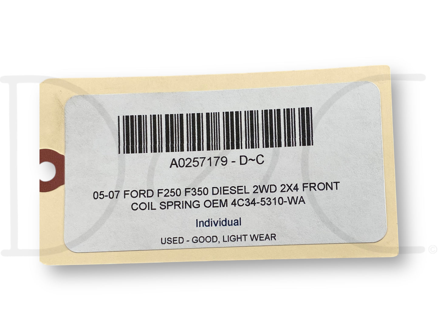 05-07 Ford F250 F350 Diesel 2WD 2X4 Front Coil Spring OEM 4C34-5310-Wa