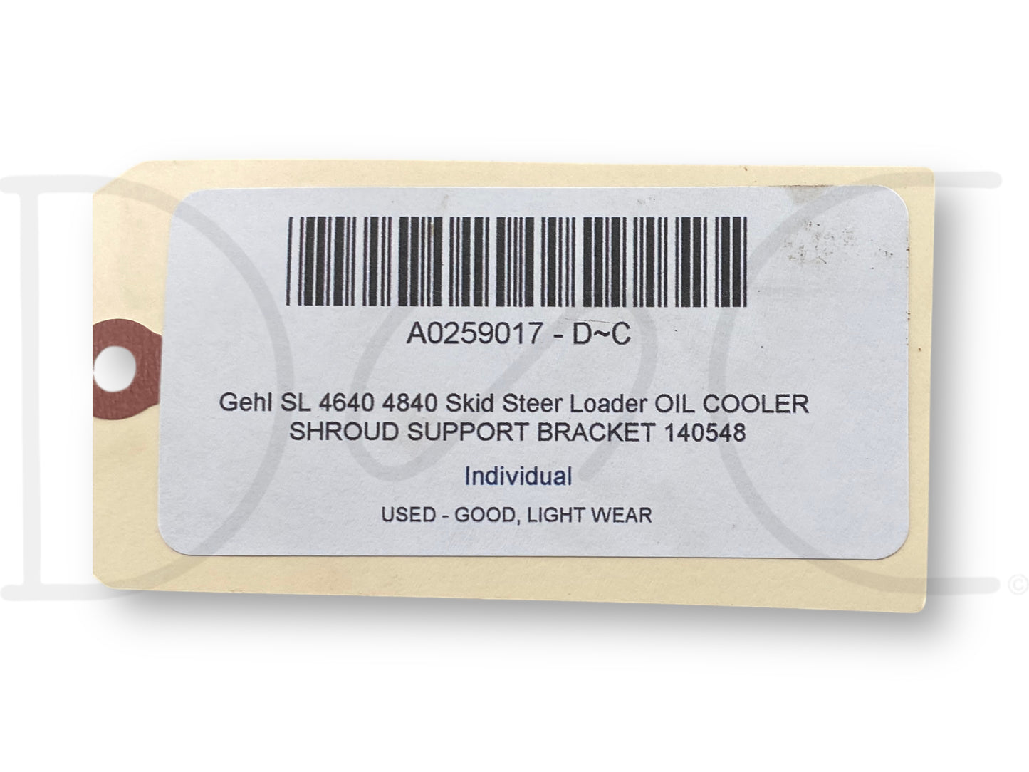 Gehl Sl 4640 4840 Skid Steer Loader Oil Cooler Shroud Support Bracket 140548