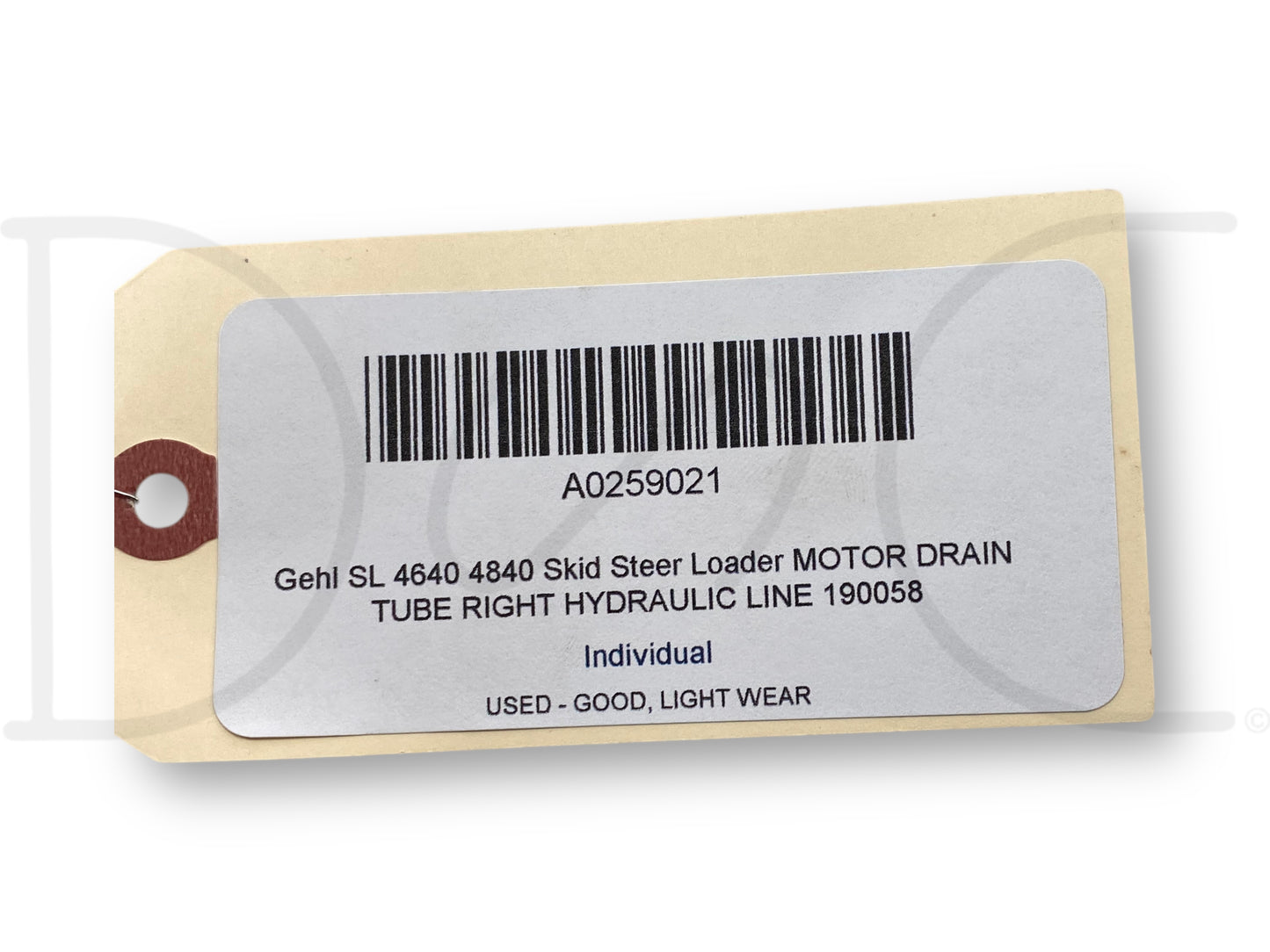 Gehl Sl 4640 4840 Skid Steer Loader Motor Drain Tube Right Hydraulic Line 190058