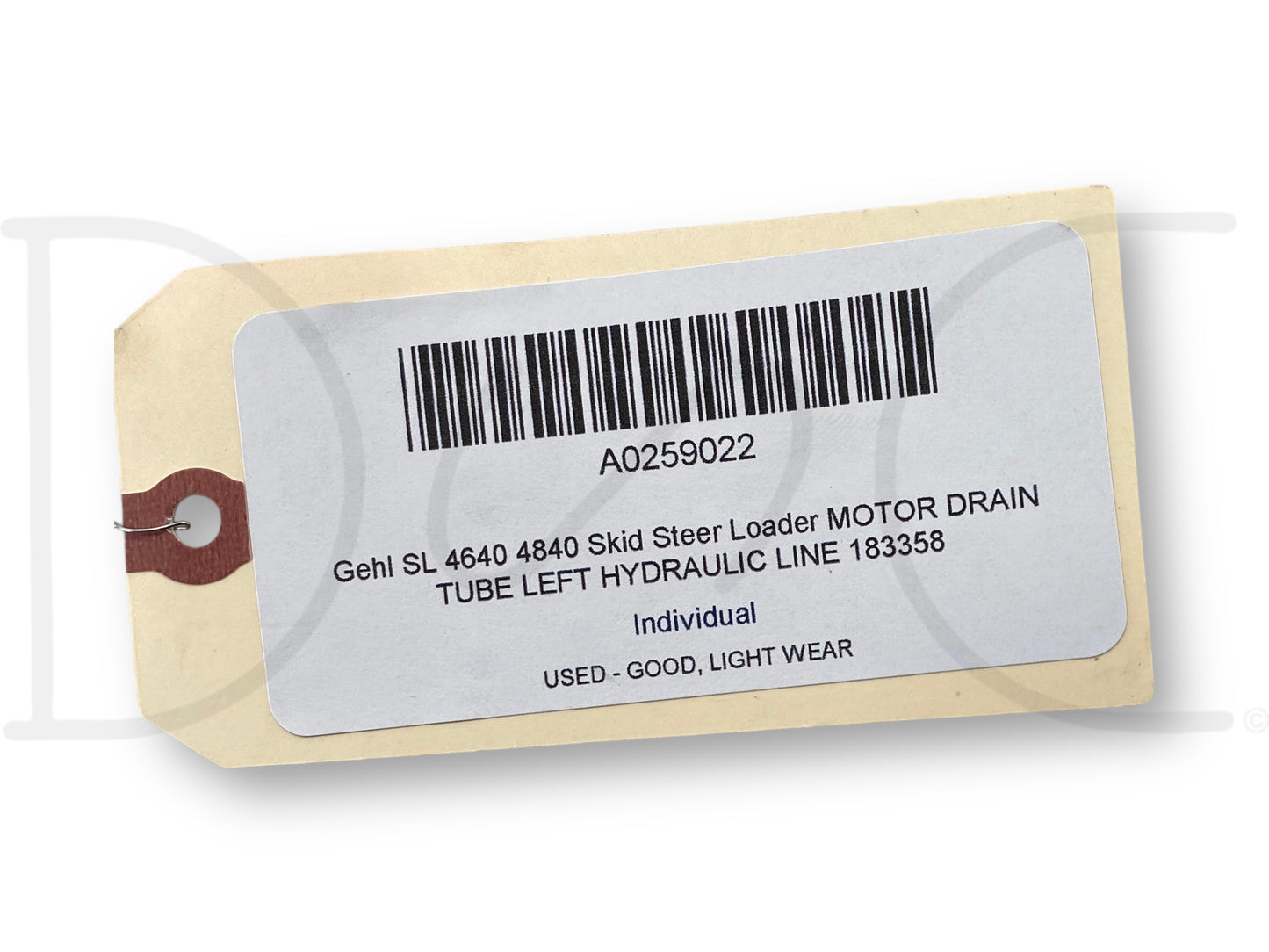 Gehl Sl 4640 4840 Skid Steer Loader Motor Drain Tube Left Hydraulic Line 183358