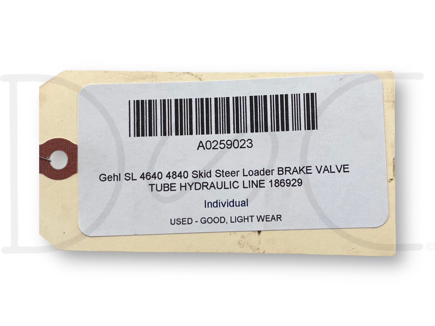 Gehl Sl 4640 4840 Skid Steer Loader Brake Valve Tube Hydraulic Line 186929