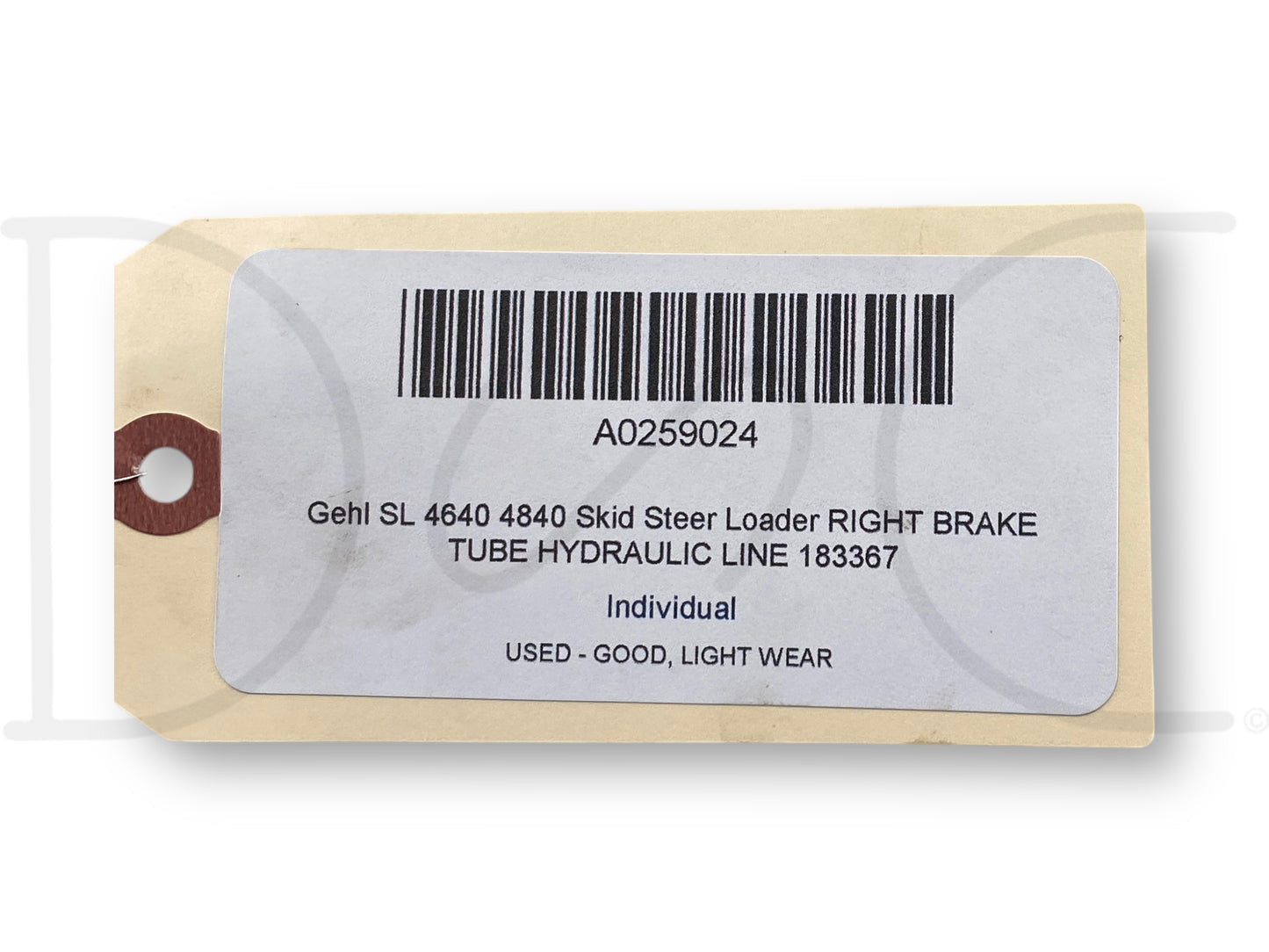 Gehl Sl 4640 4840 Skid Steer Loader Right Brake Tube Hydraulic Line 183367