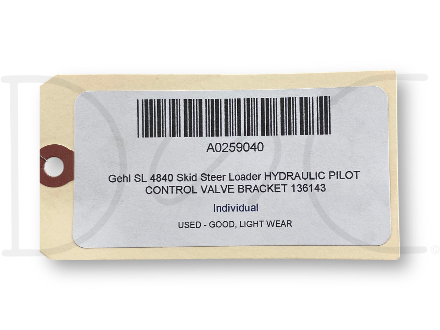 Gehl Sl 4840 Skid Steer Loader Hydraulic Pilot Control Valve Bracket 136143