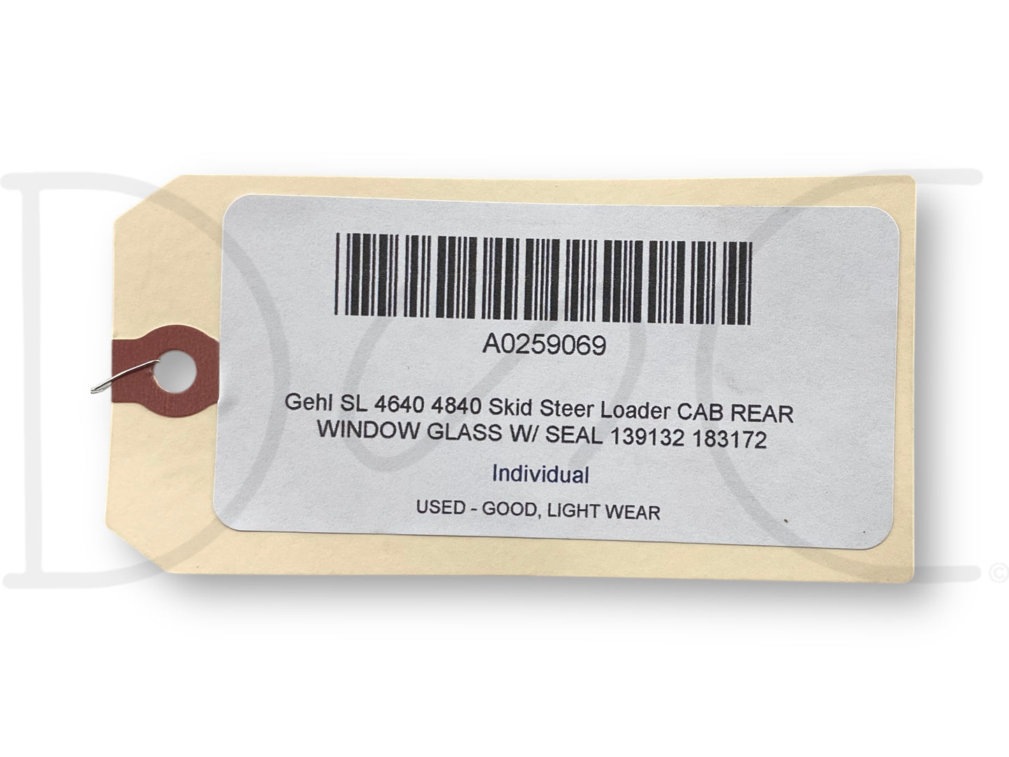 Gehl Sl 4640 4840 Skid Steer Loader Cab Rear Window Glass W/ Seal 139132 183172