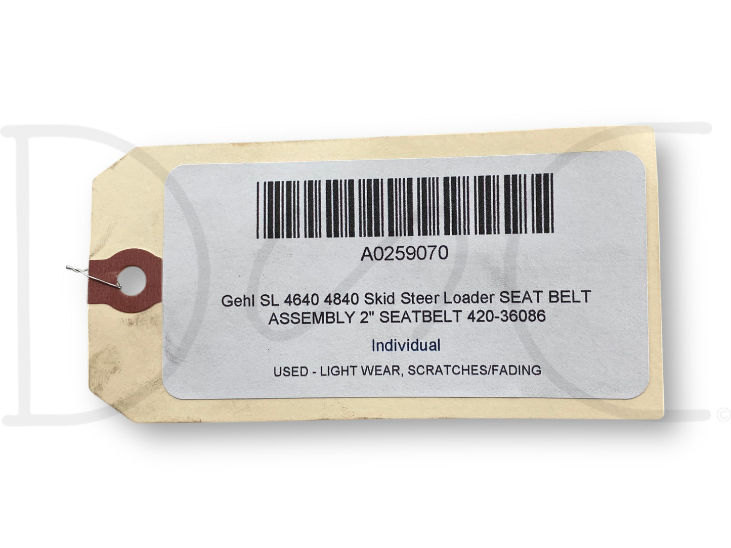 Gehl Sl 4640 4840 Skid Steer Loader Seat Belt Assembly 2" Seatbelt 420-36086