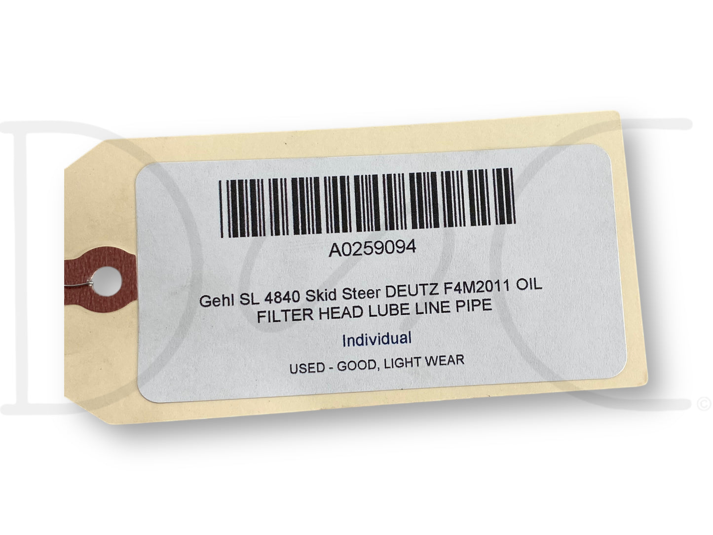 Gehl Sl 4840 Skid Steer Deutz F4M2011 Oil Filter Head Lube Line Pipe