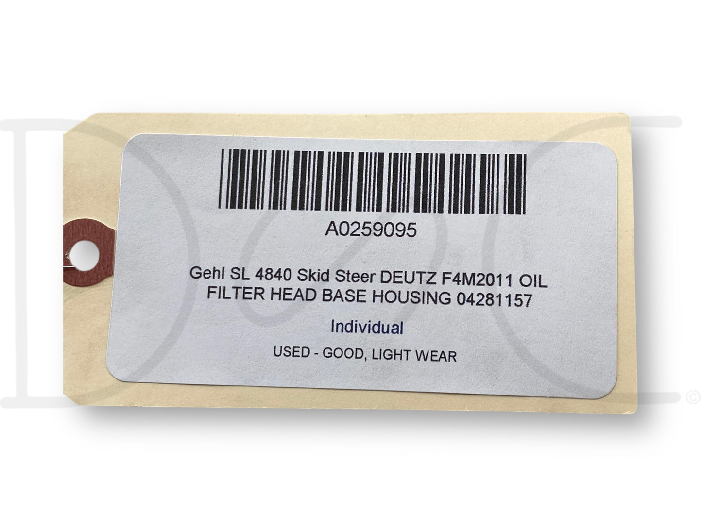 Gehl Sl 4840 Skid Steer Deutz F4M2011 Oil Filter Head Base Housing 04281157