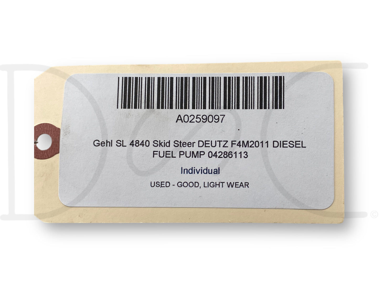 Gehl Sl 4840 Skid Steer Deutz F4M2011 Diesel Fuel Pump 04286113