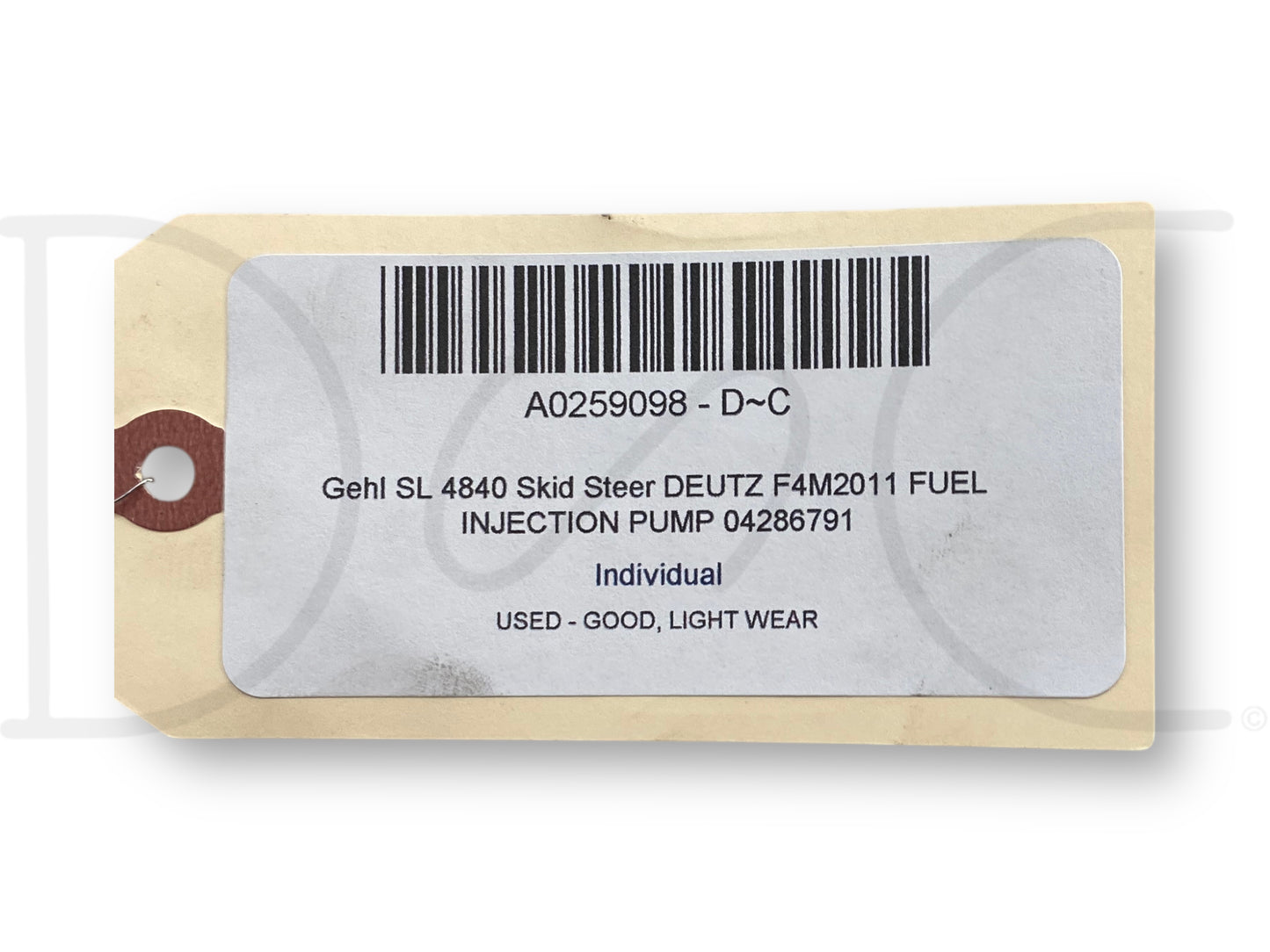 Gehl Sl 4840 Skid Steer Deutz F4M2011 Fuel Injection Pump 04286791