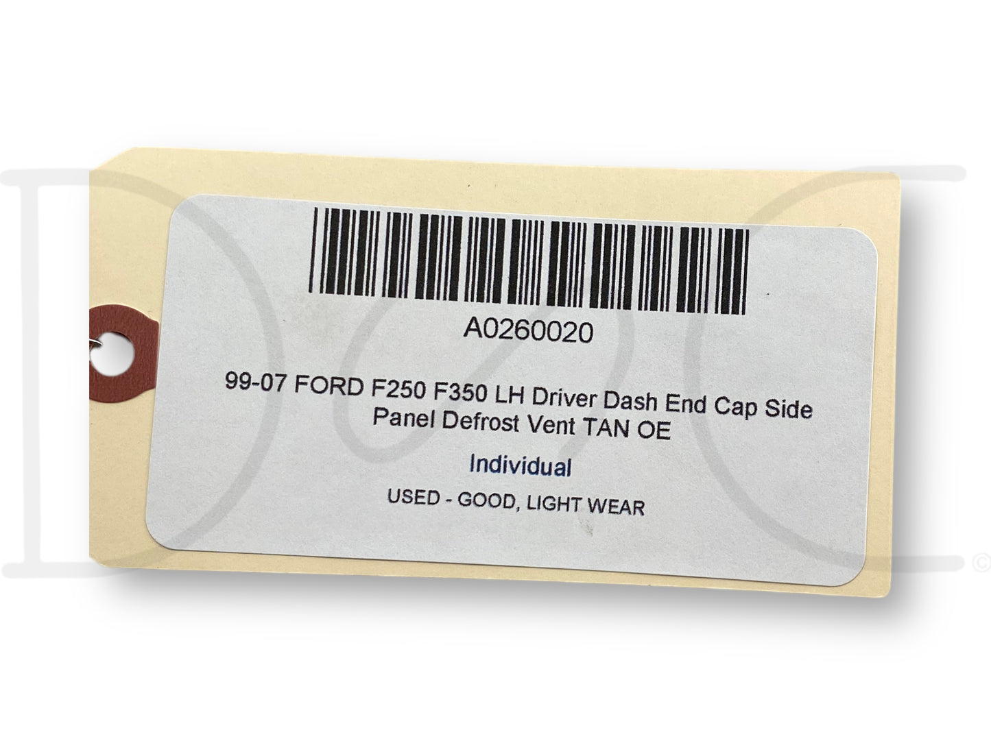 99-07 Ford F250 F350 LH Driver Dash End Cap Side Panel Defrost Vent Tan OE