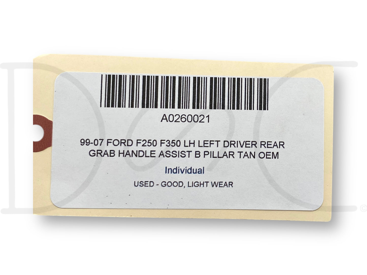 99-07 Ford F250 F350 LH Left Driver Rear Grab Handle Assist B Pillar Tan OEM