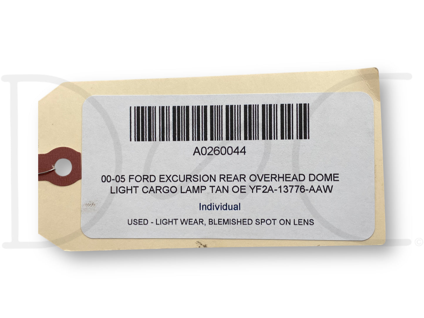 00-05 Ford Excursion Rear Overhead Dome Light Cargo Lamp Tan OE Yf2A-13776-Aaw