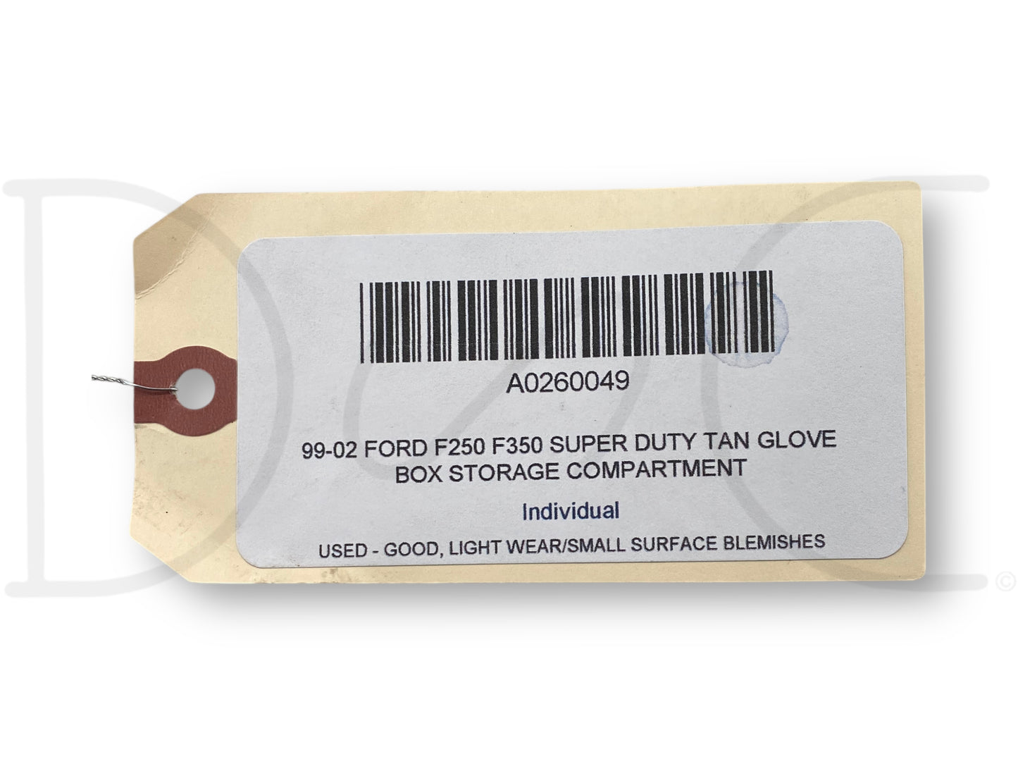 99-02 Ford F250 F350 Super Duty Tan Glove Box Storage Compartment