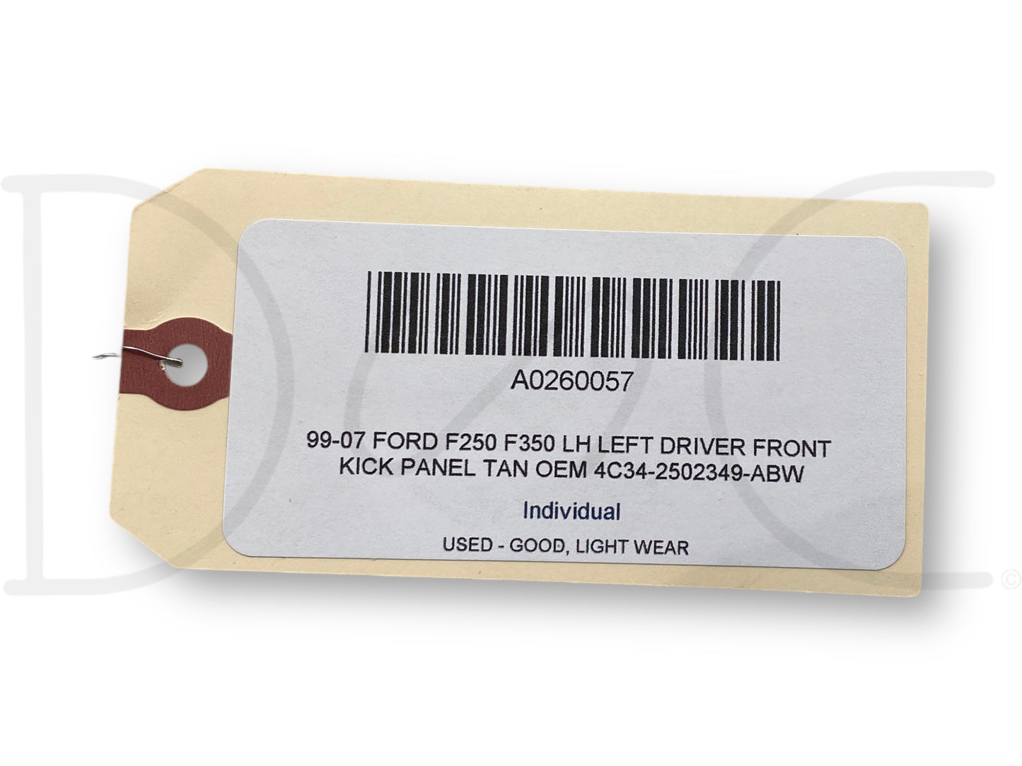 99-07 Ford F250 F350 LH Left Driver Front Kick Panel Tan OEM 4C34-2502349-ABw