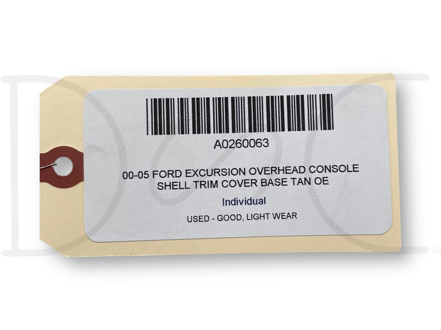 00-05 Ford Excursion Overhead Console Shell Trim Cover Base Tan OE