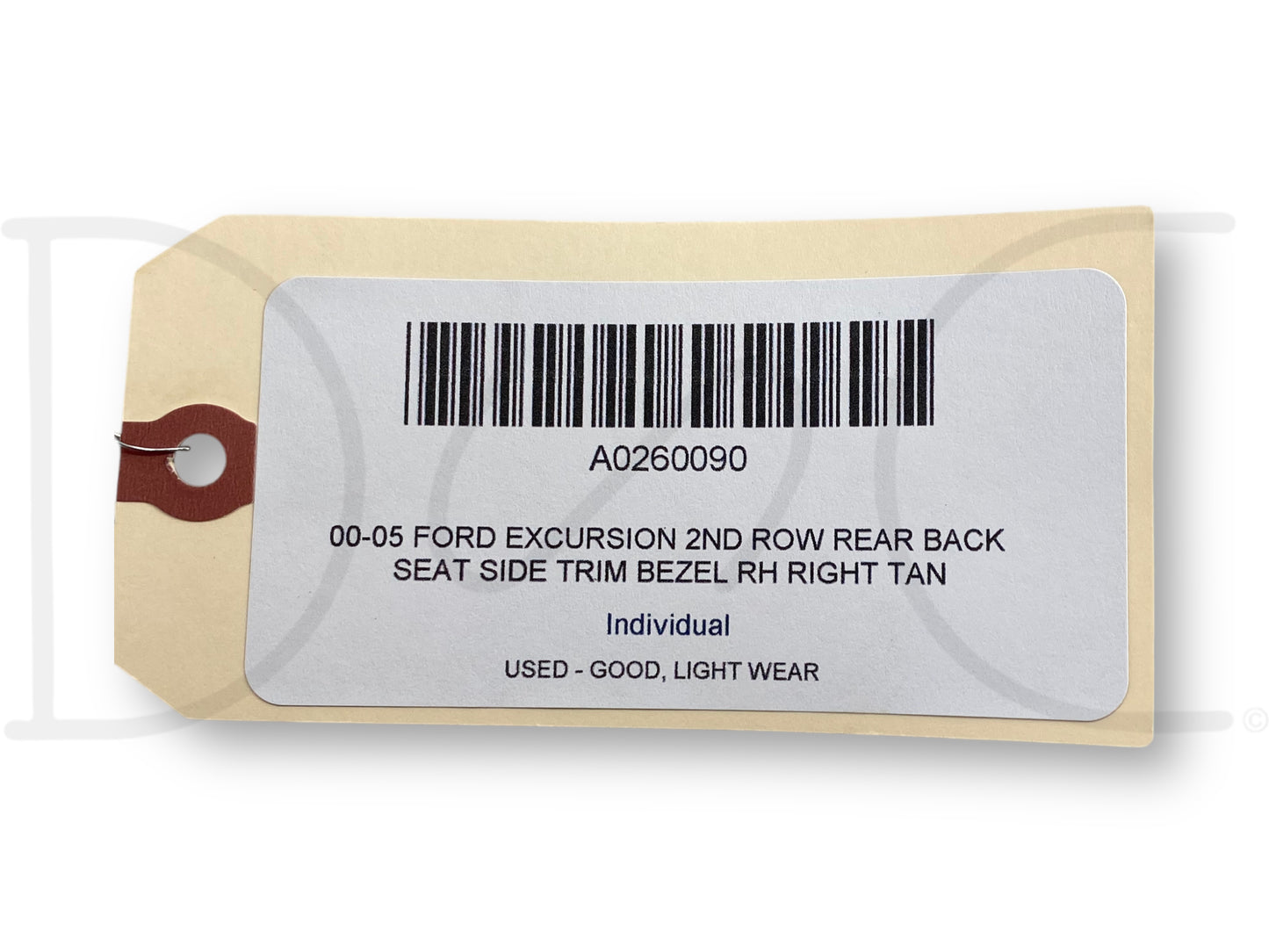 00-05 Ford Excursion 2nd Row Rear Back Seat Side Trim Bezel RH Right Tan