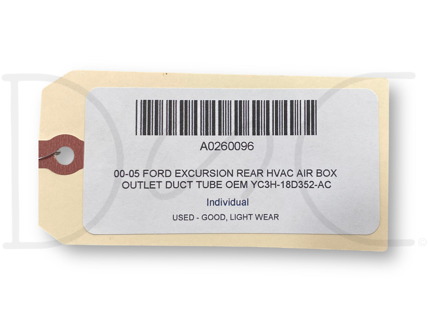 00-05 Ford Excursion Rear HVAC Air Box Outlet Duct Tube OEM Yc3H-18D352-AC