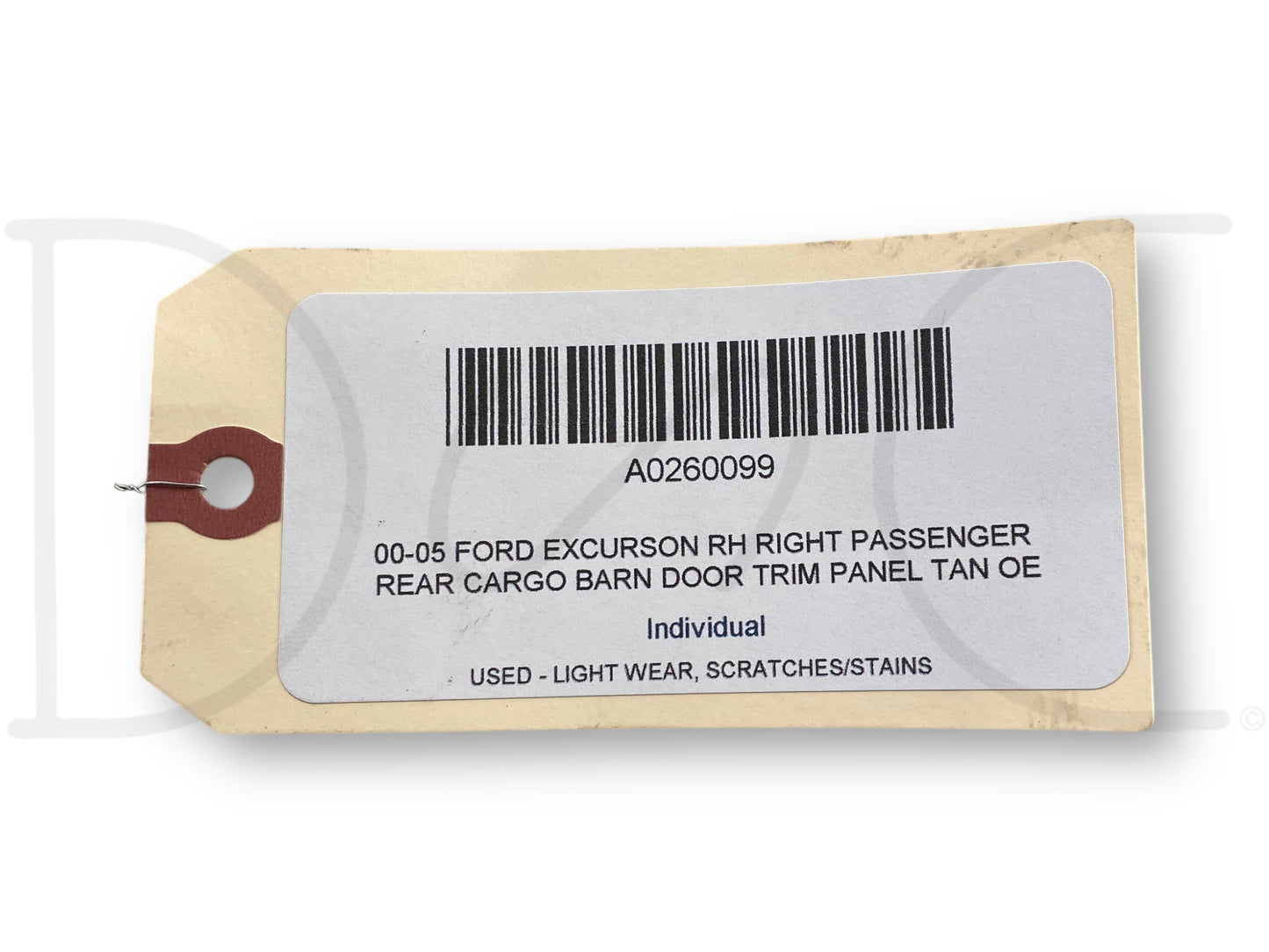 00-05 Ford Excurson RH Right Passenger Rear Cargo Barn Door Trim Panel Tan OE