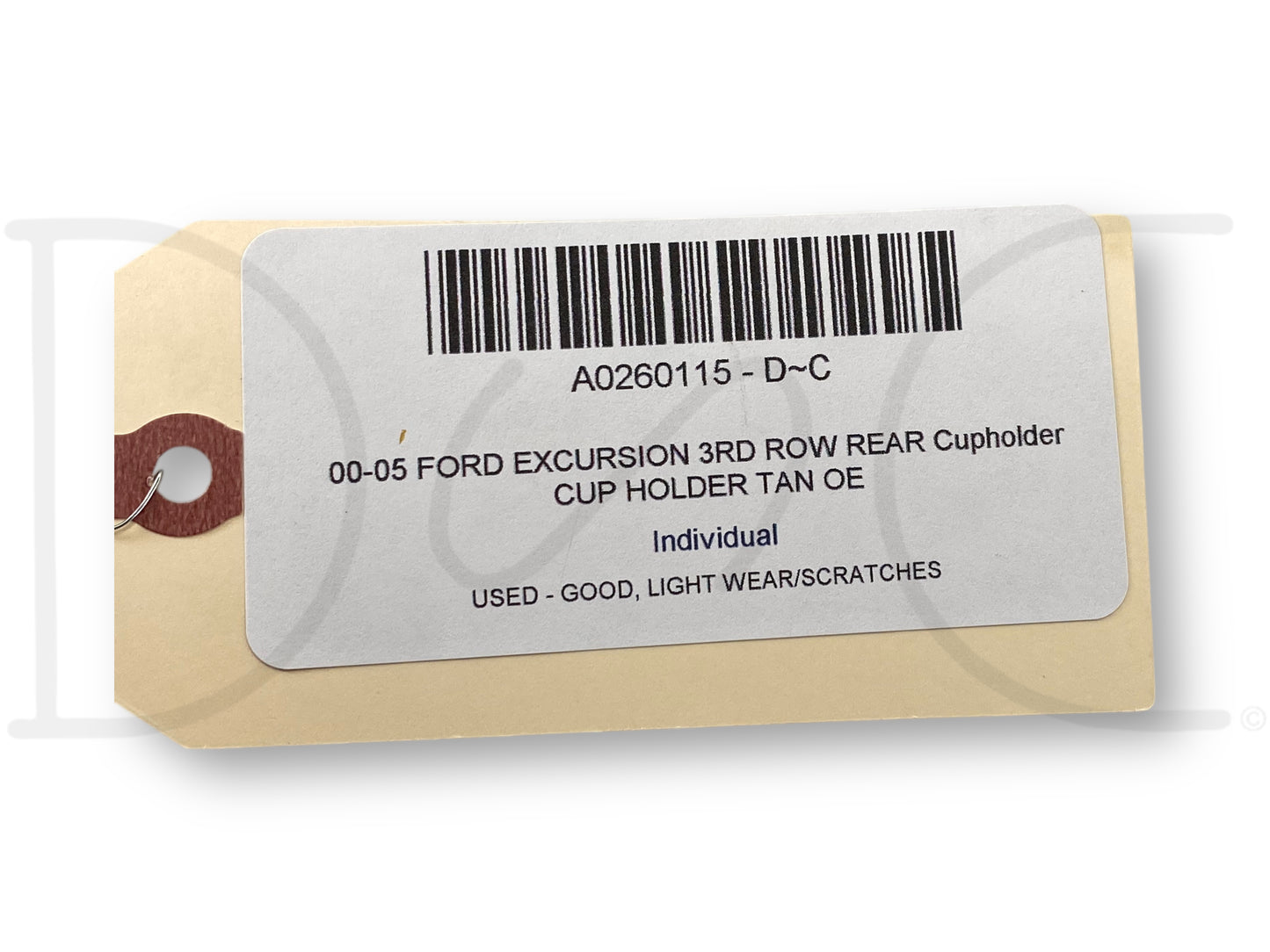 00-05 Ford Excursion 3rd Row Rear Cupholder Cup Holder Tan OE