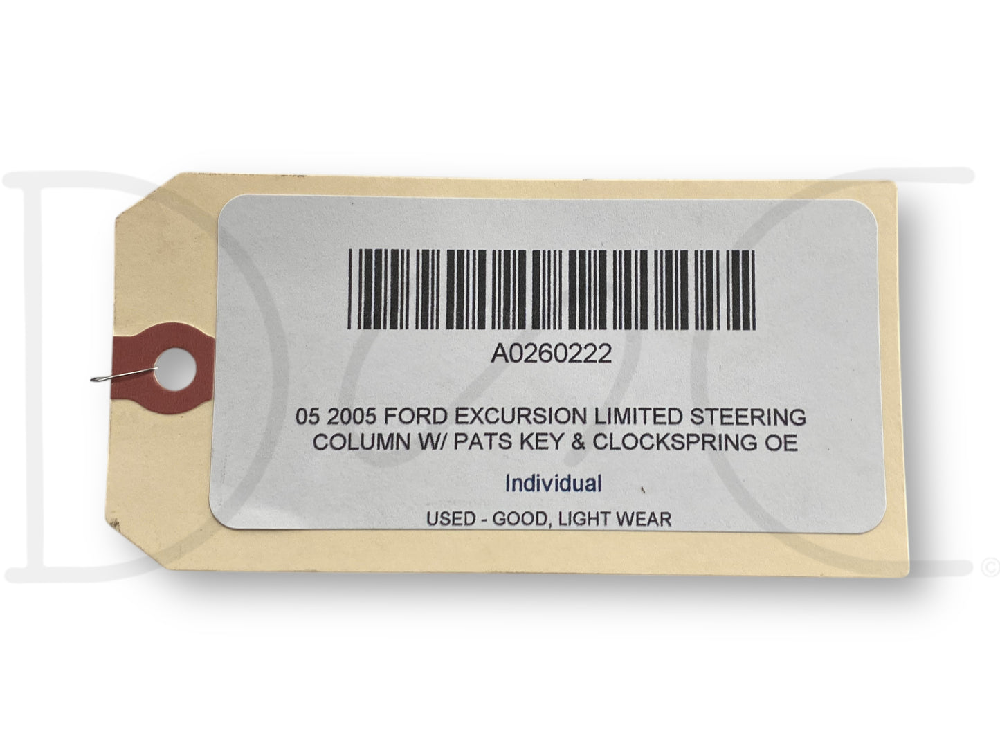 05 2005 Ford Excursion Limited Steering Column W/ Pats Key & Clockspring OE