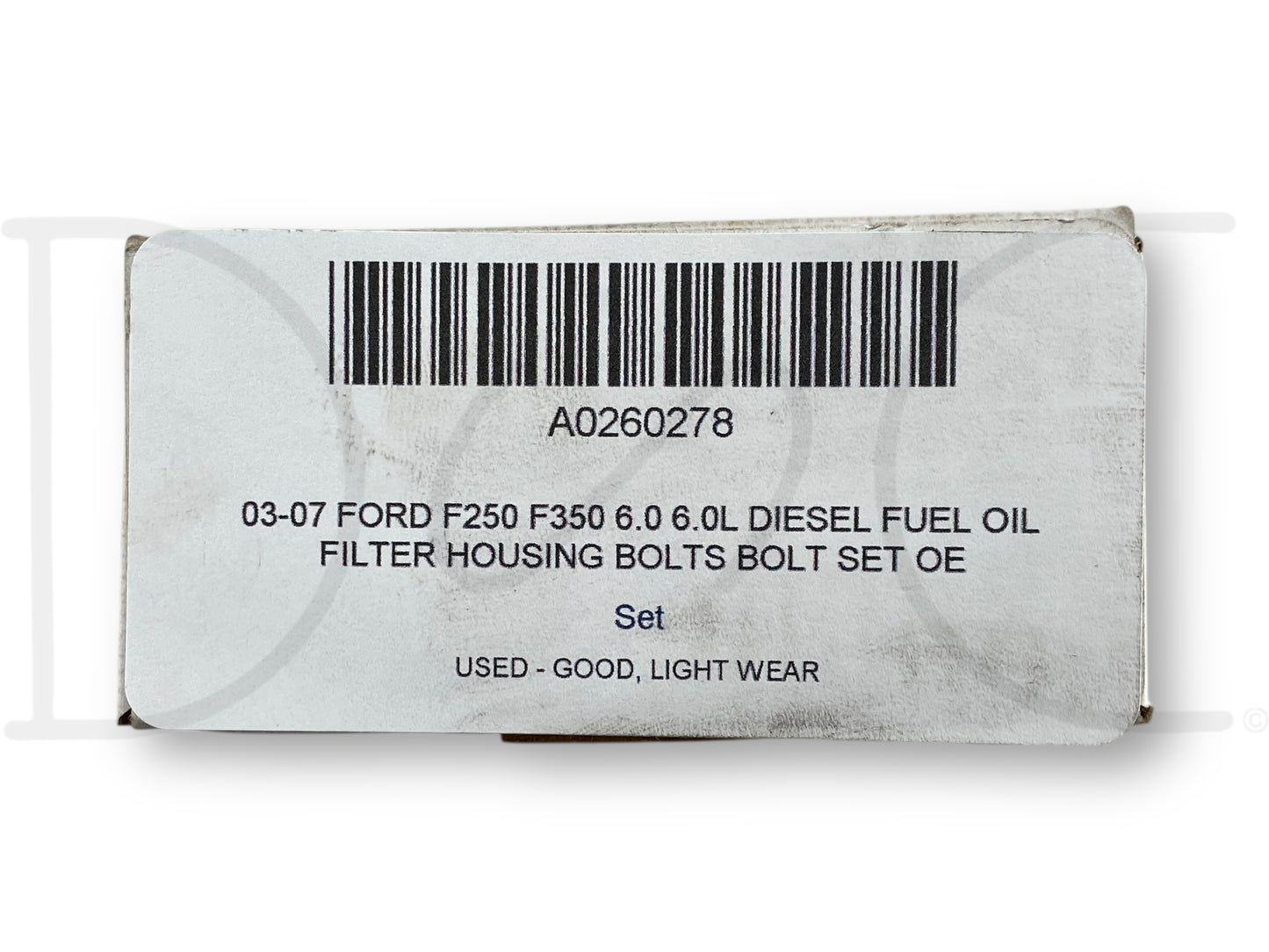 03-07 Ford F250 F350 6.0 6.0L Diesel Fuel Oil Filter Housing Bolts Bolt Set OE