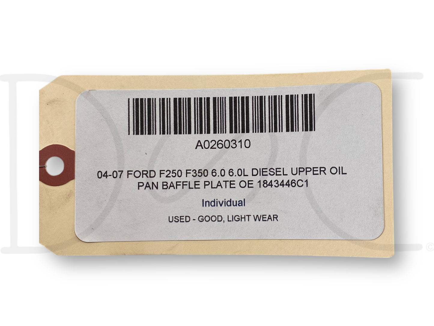 04-07 Ford F250 F350 6.0 6.0L Diesel Upper Oil Pan Baffle Plate OE 1843446C1