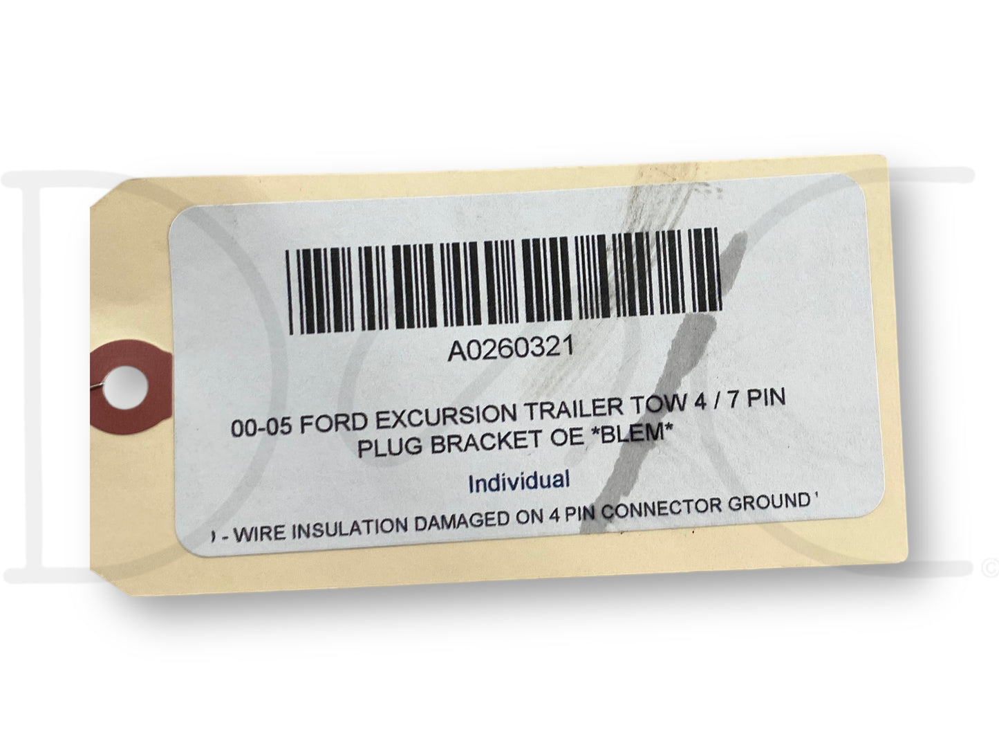 00-05 Ford Excursion Trailer Tow 4 / 7 Pin Plug Bracket OE *Blem*