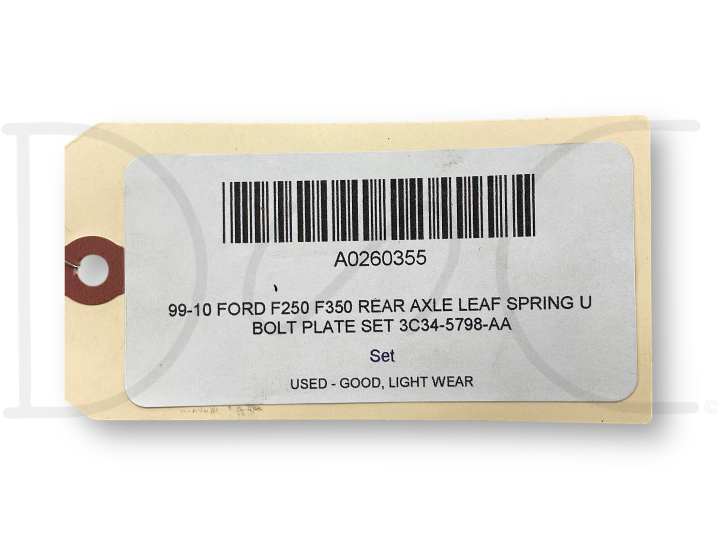 99-10 Ford F250 F350 Rear Axle Leaf Spring U Bolt Plate Set 3C34-5798-Aa