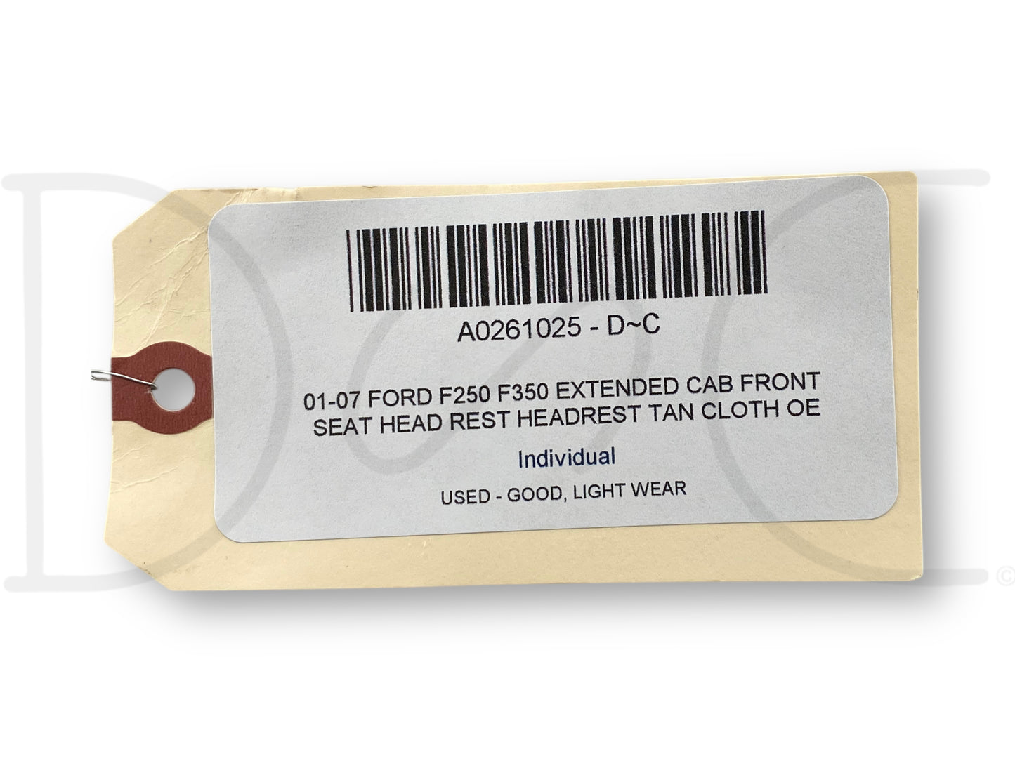 01-07 Ford F250 F350 Extended Cab Front Seat Head Rest Headrest Tan Cloth OE