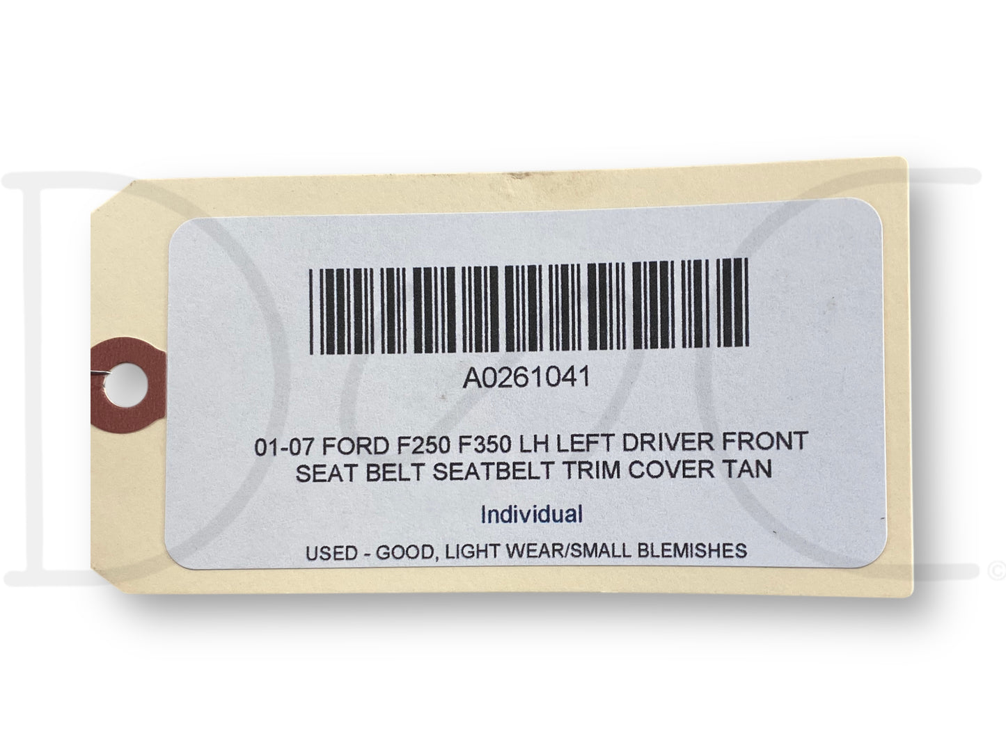 01-07 Ford F250 F350 LH Left Driver Front Seat Belt Seatbelt Trim Cover Tan