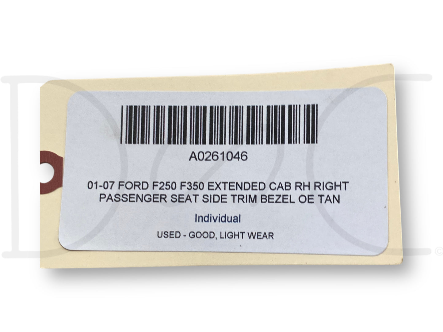 01-07 Ford F250 F350 Extended Cab RH Right Passenger Seat Side Trim Bezel OE Tan