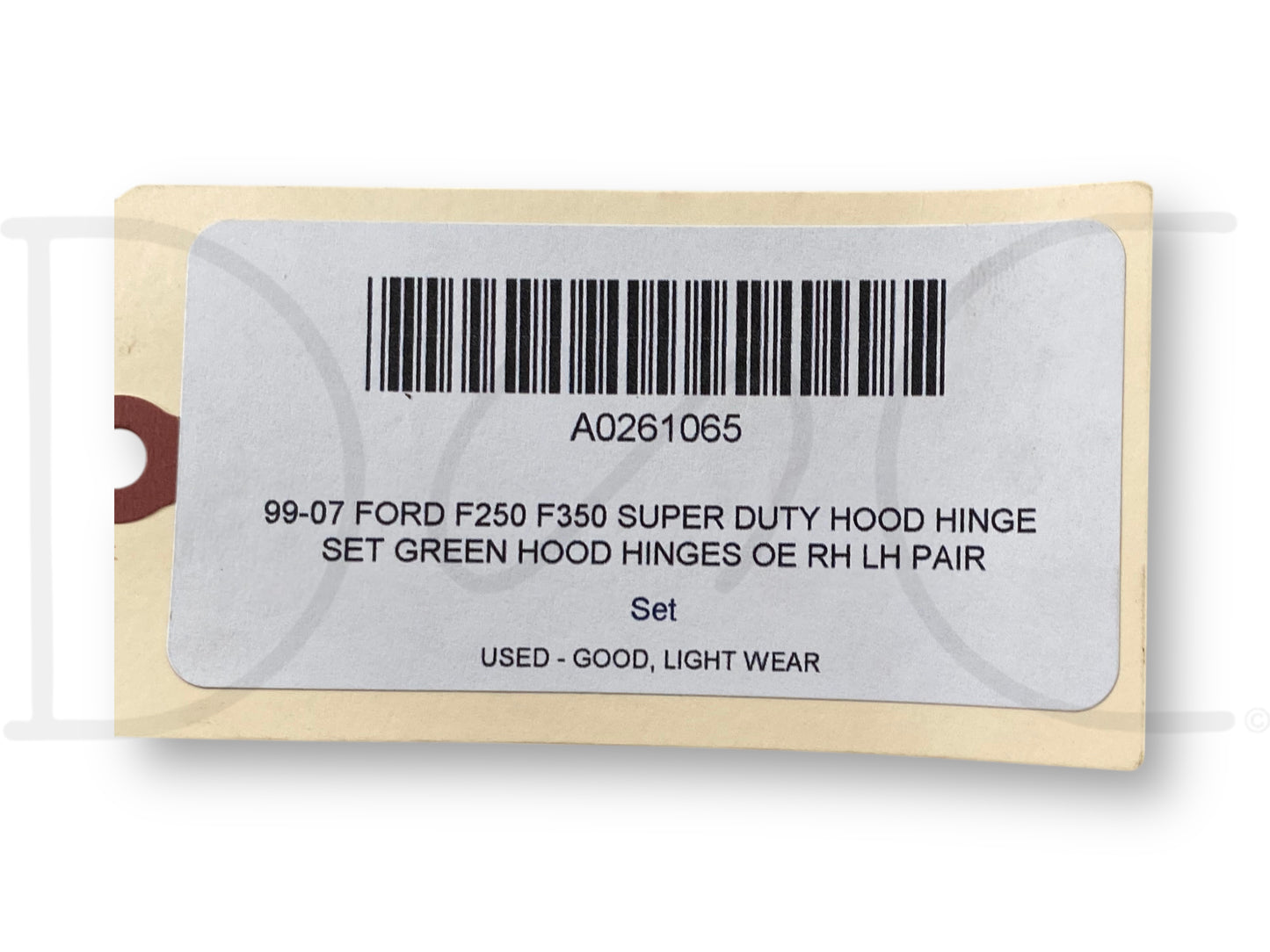 99-07 Ford F250 F350 Super Duty Hood Hinge Set Green Hood Hinges OE RH LH Pair