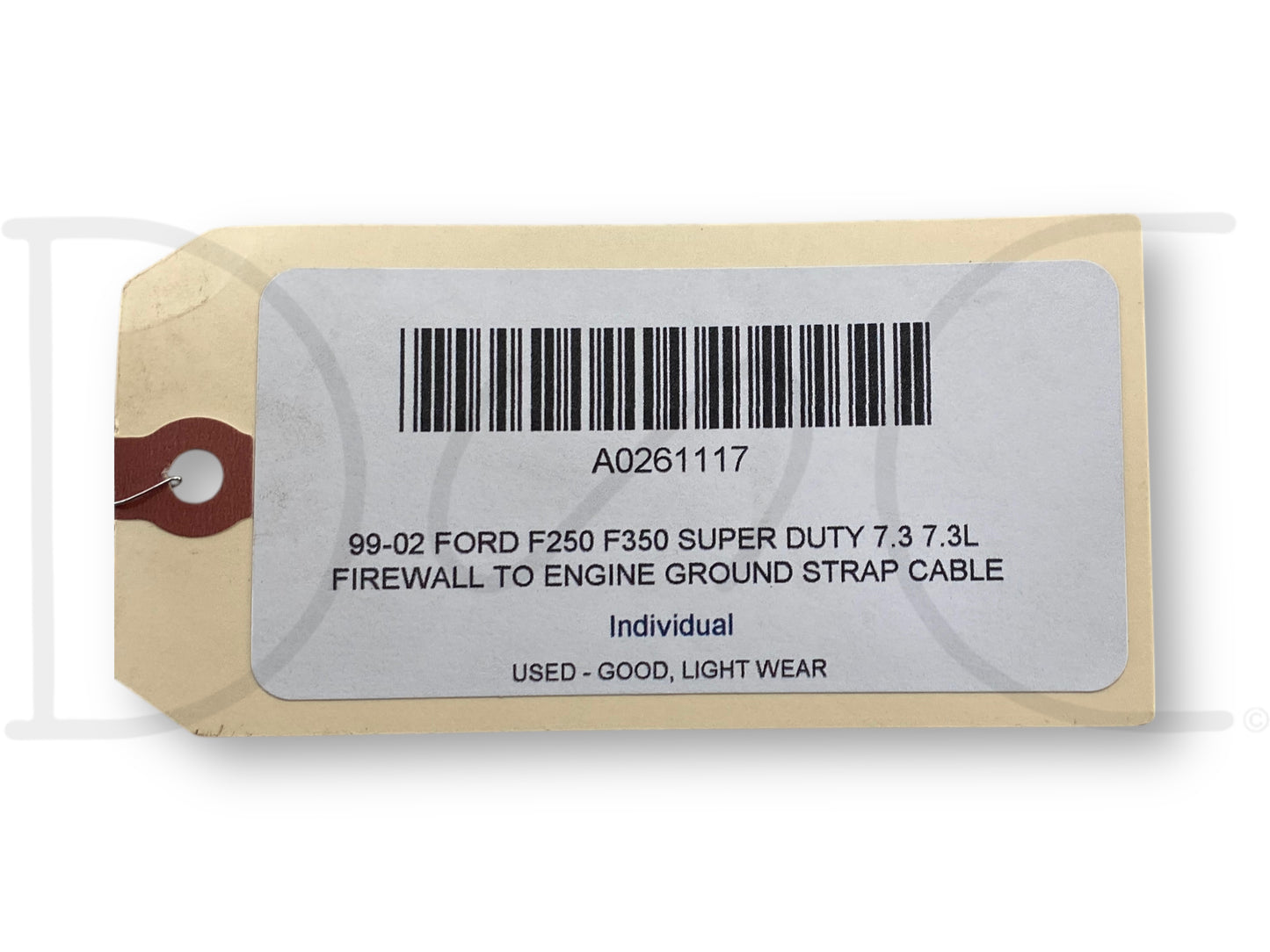 99-02 Ford F250 F350 Super Duty 7.3 7.3L Firewall To Engine Ground Strap Cable