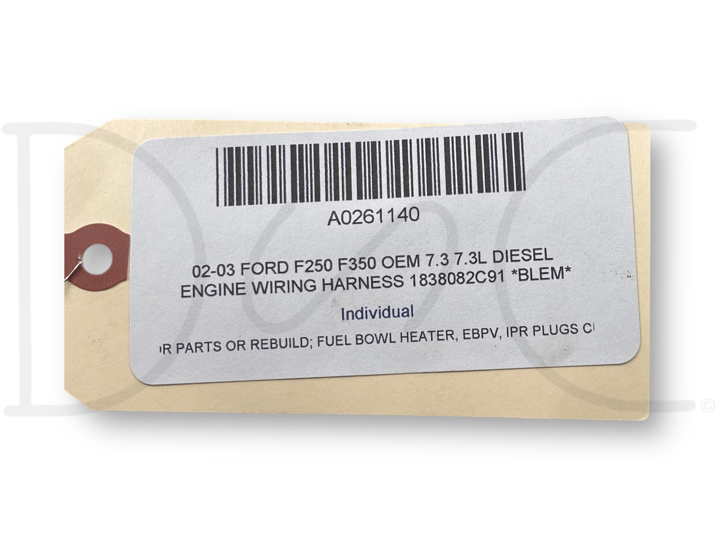 02-03 Ford F250 F350 OEM 7.3 7.3L Diesel Engine Wiring Harness 1838082C91 *Blem*