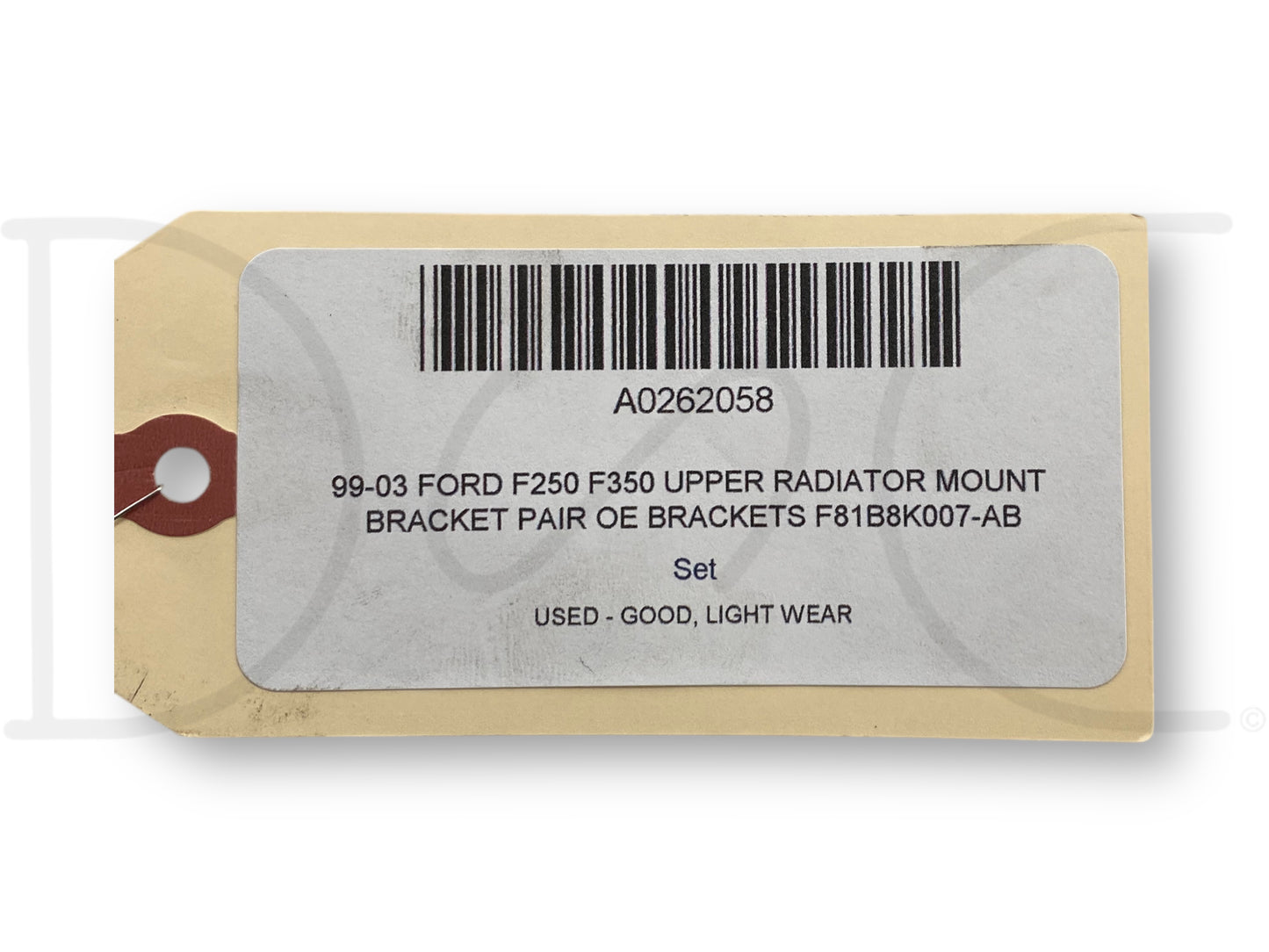 99-03 Ford F250 F350 Upper Radiator Mount Bracket Pair OE Brackets F81B8K007-AB