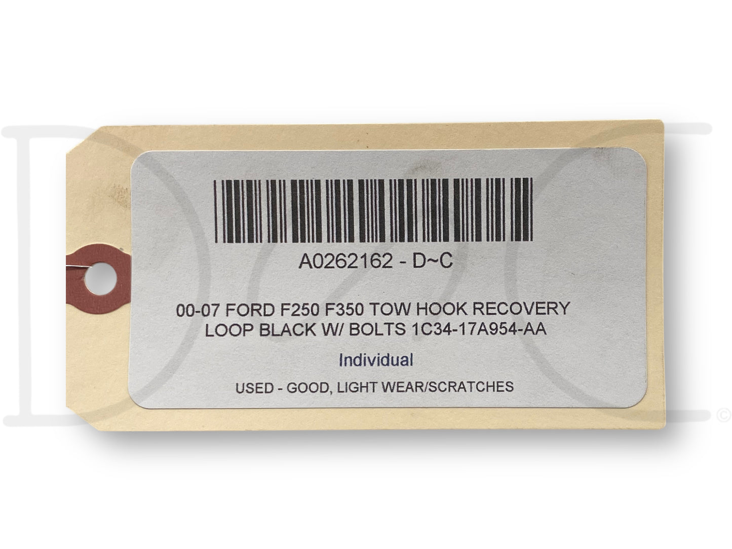 00-07 Ford F250 F350 Tow Hook Recovery Loop Black W/ Bolts 1C34-17A954-Aa