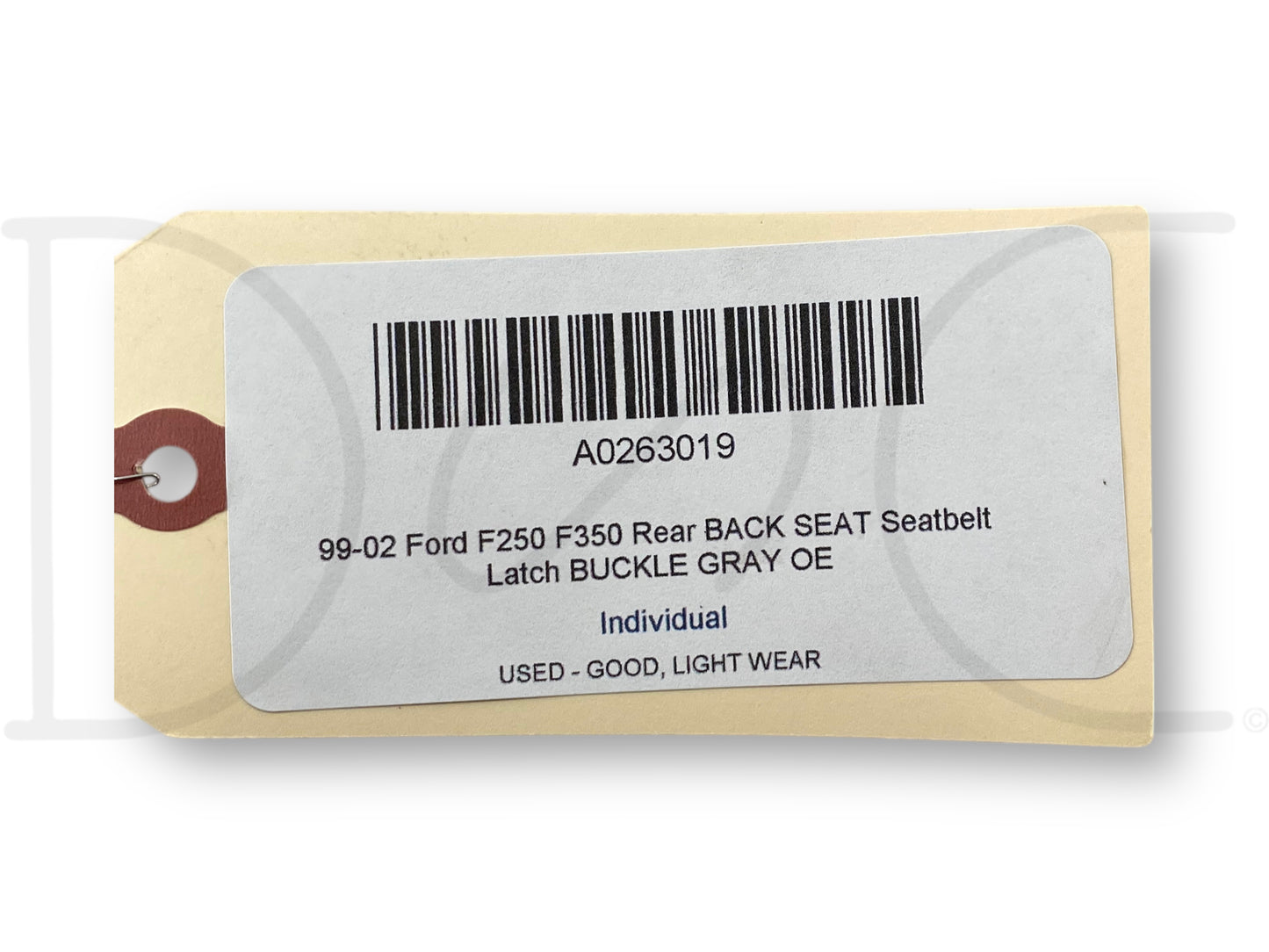 99-02 Ford F250 F350 Rear Back Seat Seatbelt Latch Buckle Gray OE
