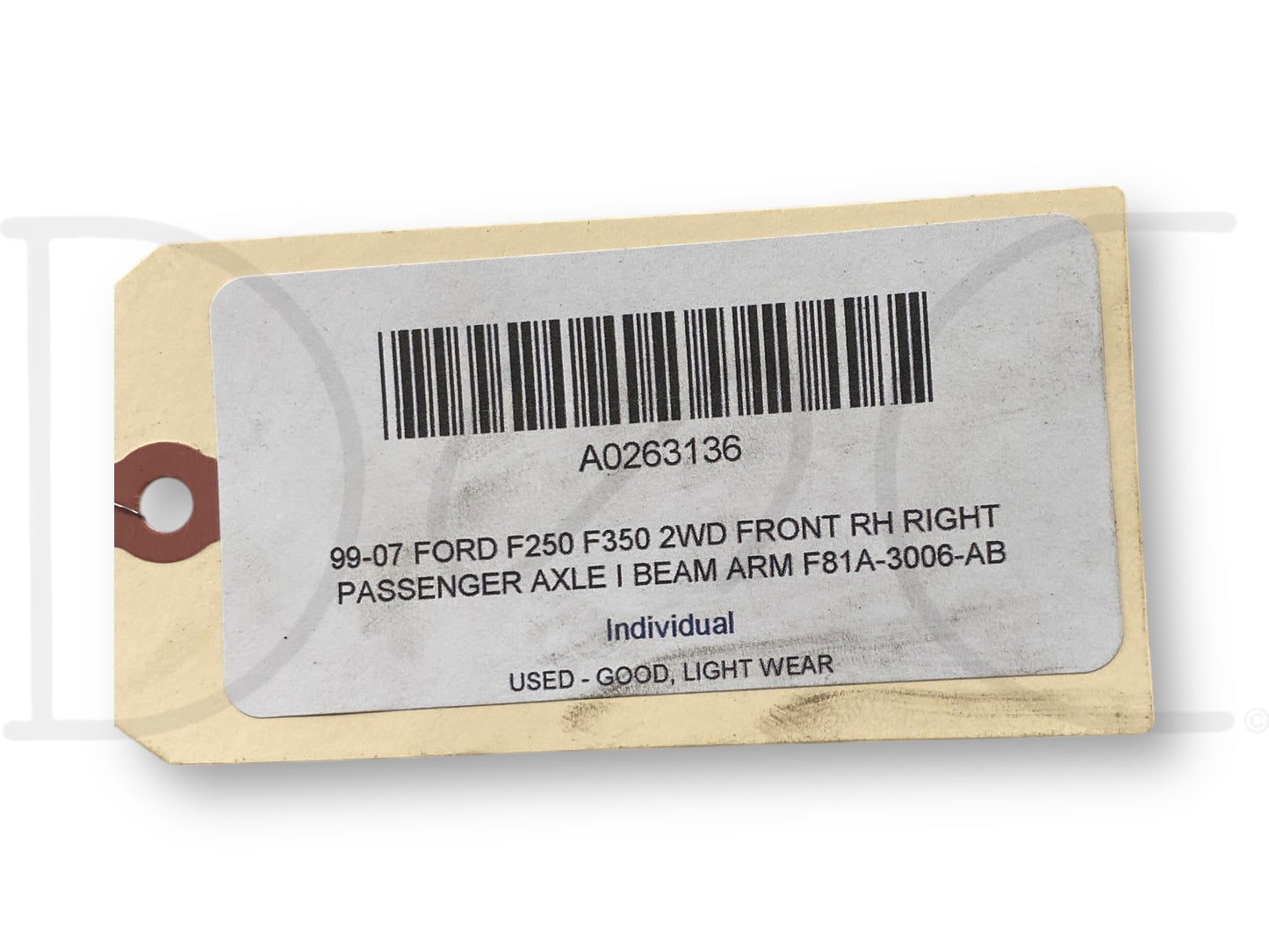 99-07 Ford F250 F350 2WD Front RH Right Passenger Axle I Beam Arm F81A-3006-AB