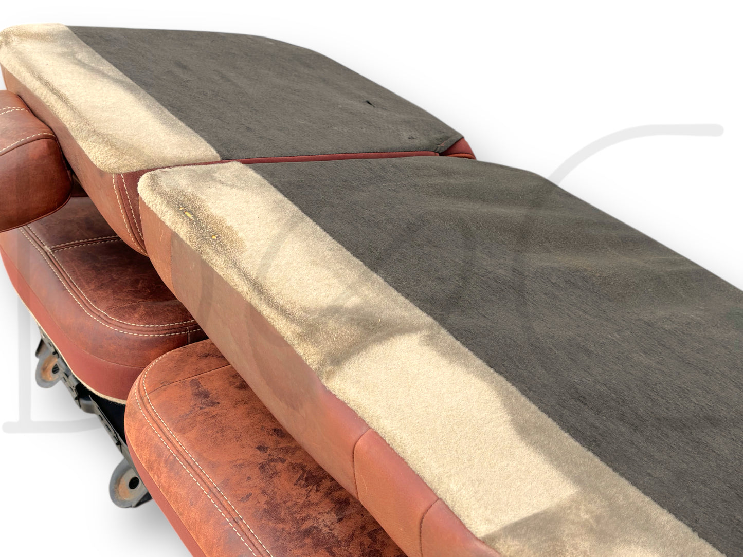08-10 Ford F250 F350 Super Duty King Ranch Crew Cab Leather Rear Back Bench Seat