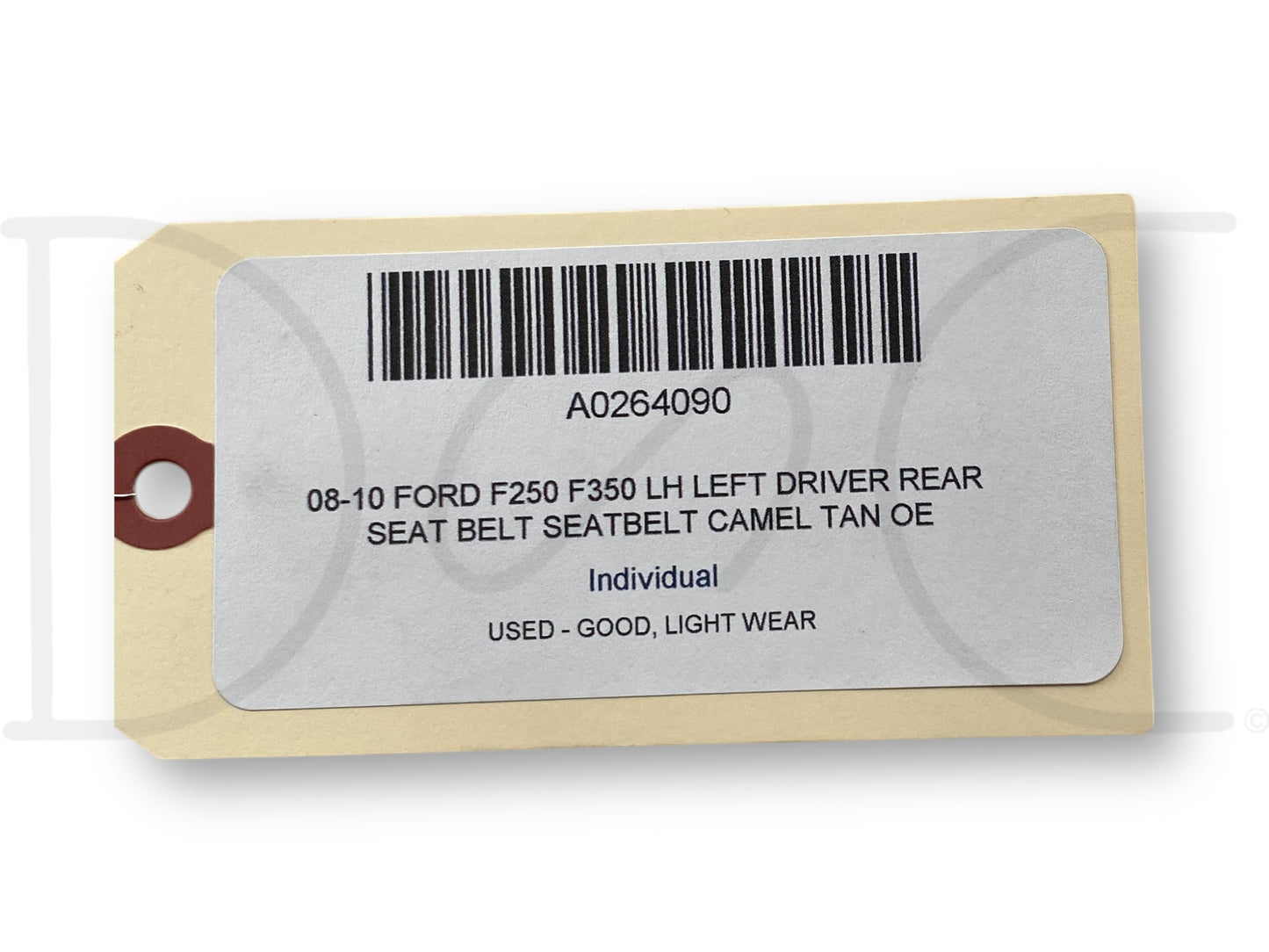 08-10 Ford F250 F350 LH Left Driver Rear Seat Belt Seatbelt Camel Tan OE