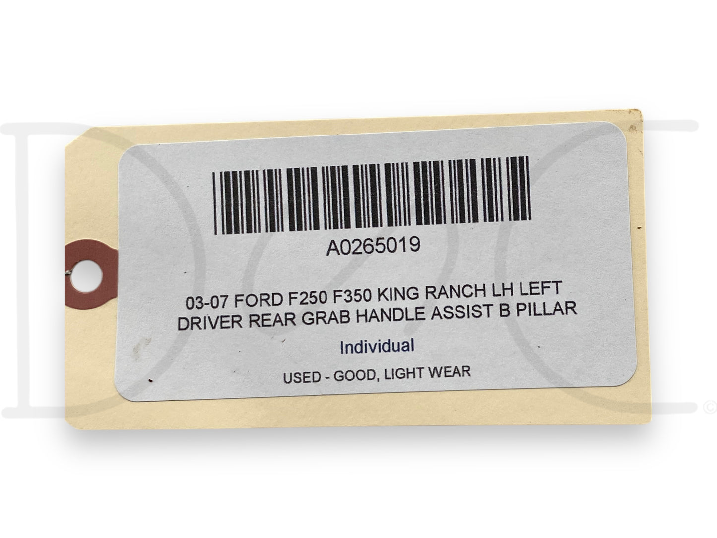 03-07 Ford F250 F350 King Ranch LH Left Driver Rear Grab Handle Assist B Pillar