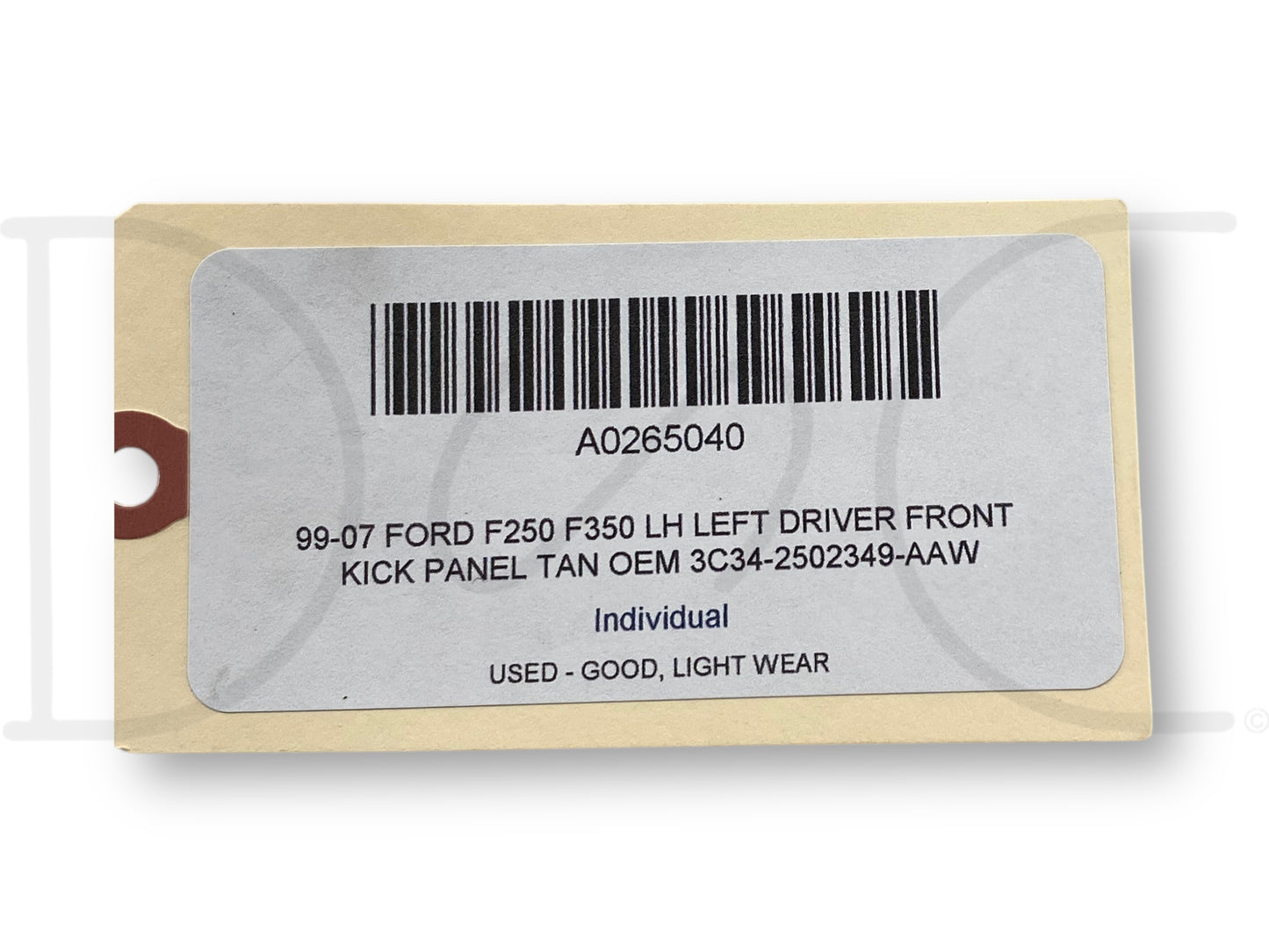 99-07 Ford F250 F350 LH Left Driver Front Kick Panel Tan OEM 3C34-2502349-Aaw