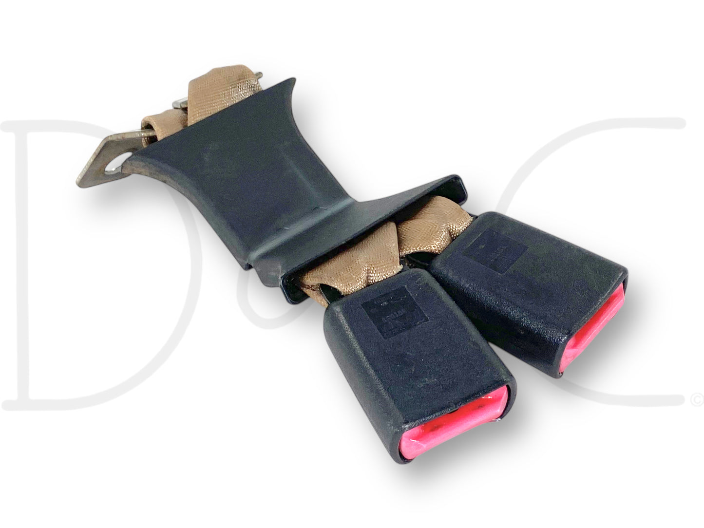 03-07 Ford F250 F350 Rear Seat Belt Seatbelt Latch Buckle Double Tan OE