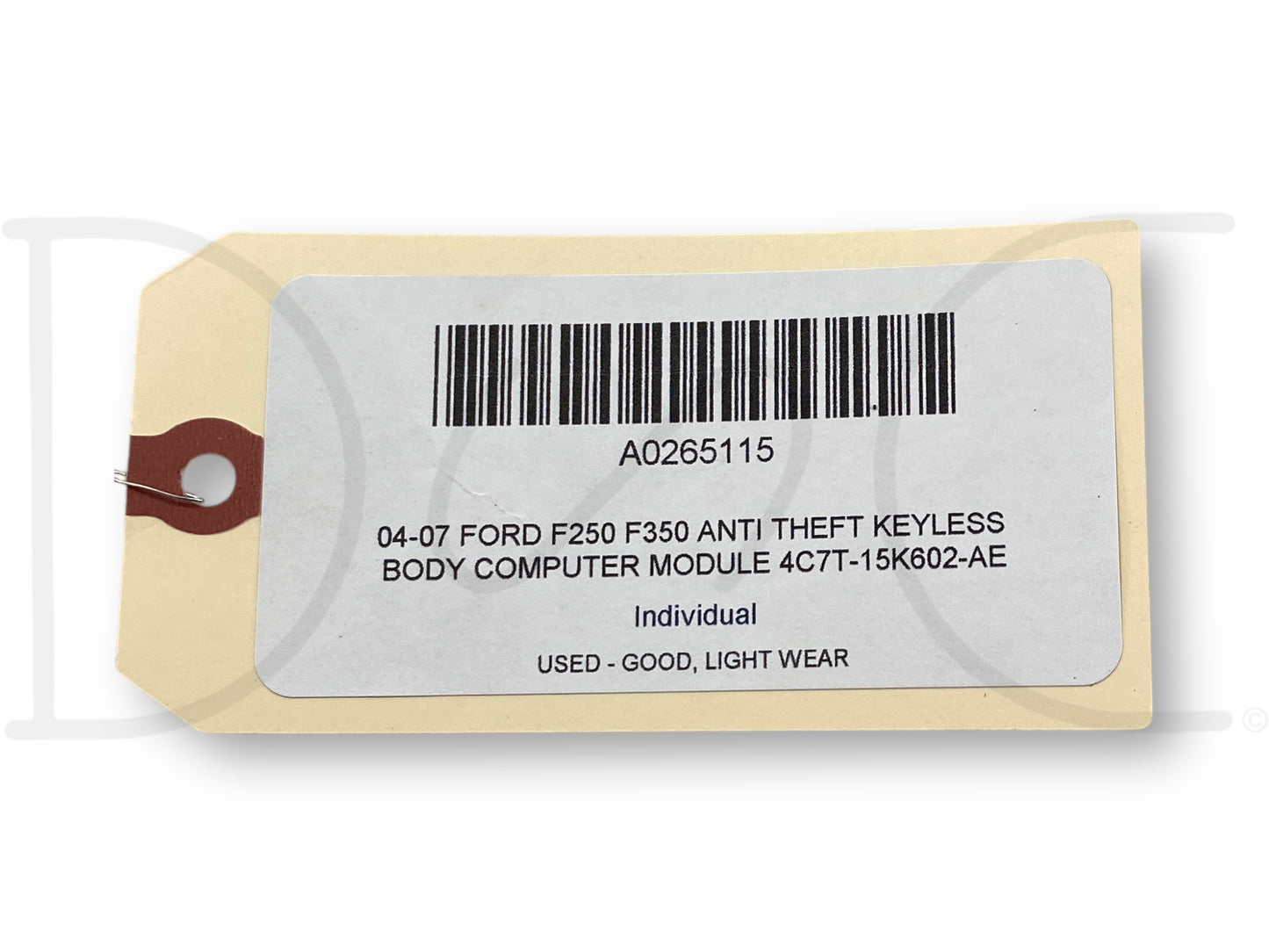 04-07 Ford F250 F350 Anti Theft Keyless Body Computer Module 4C7T-15K602-Ae