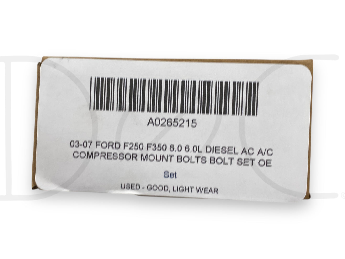 03-07 Ford F250 F350 6.0 6.0L Diesel Ac A/C Compressor Mount Bolts Bolt Set OE