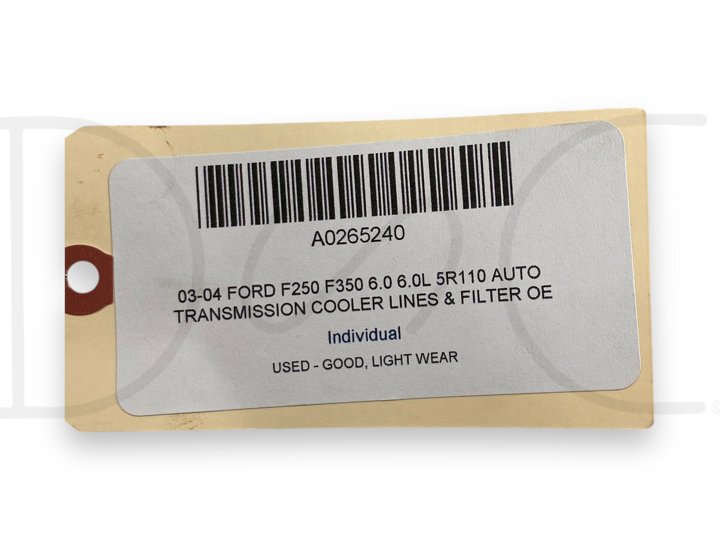 03-04 Ford F250 F350 6.0 6.0L 5R110 Auto Transmission Cooler Lines & Filter OE