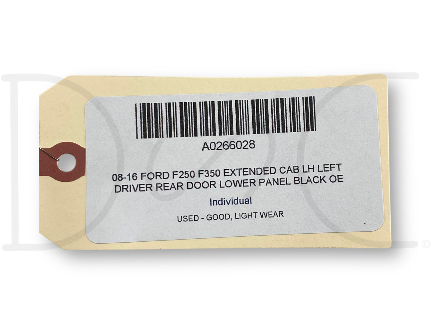 08-16 Ford F250 F350 Extended Cab LH Left Driver Rear Door Lower Panel Black OE