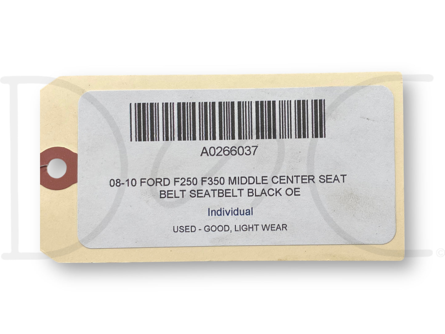 08-10 Ford F250 F350 Middle Center Seat Belt Seatbelt Black OE