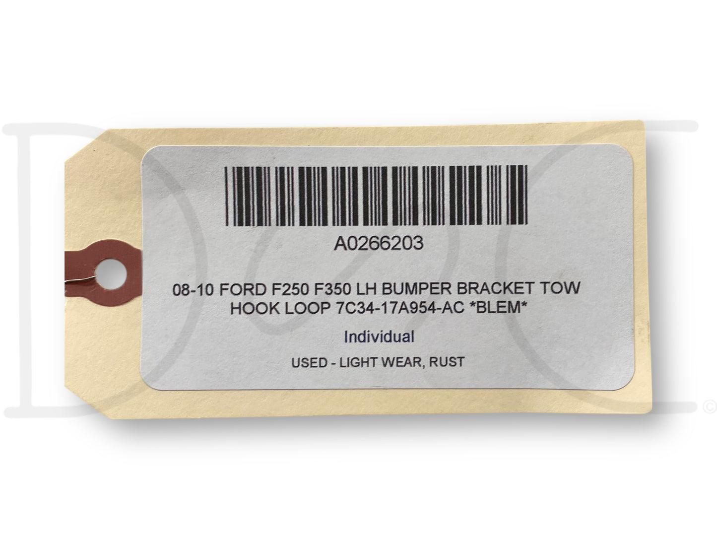 08-10 Ford F250 F350 LH Bumper Bracket Tow Hook Loop 7C34-17A954-AC *Blem*