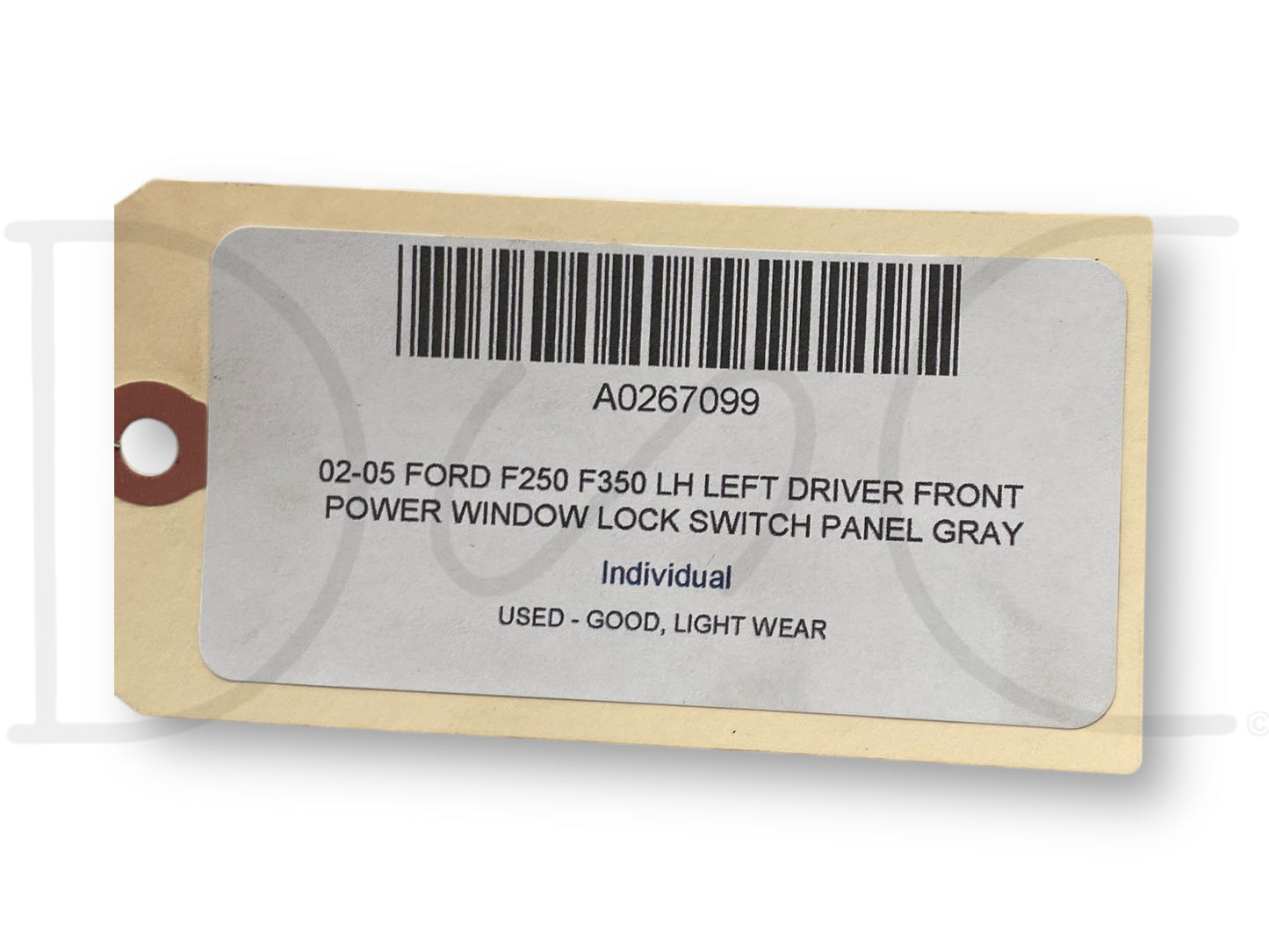 02-05 Ford F250 F350 LH Left Driver Front Power Window Lock Switch Panel Gray